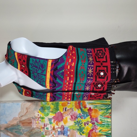 Vintage Carole Little Sport Petite Embellished Sweater Vest - Picture 3 of 6